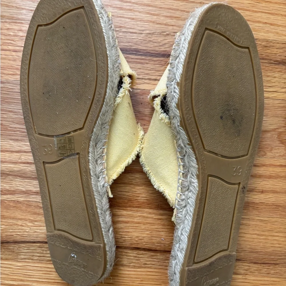 Castaner Butter Yellow Espadrille Slides